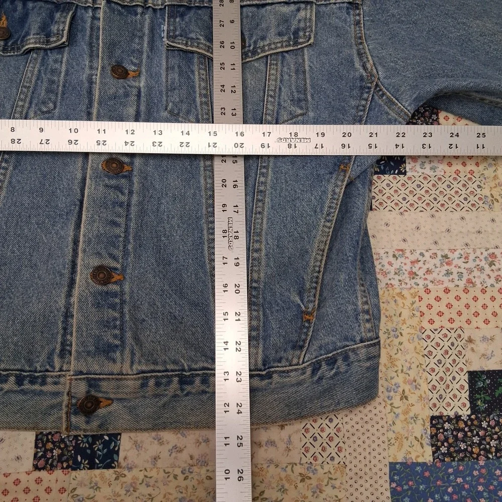 Vintage 90s Levis White Tab Type 3 Denim Trucker Jacket Sz XL 57598 Made in USA‎